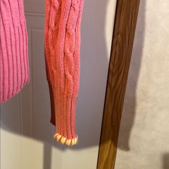 Women's Pink Cable Knit Sweater - Picture 3 of 8